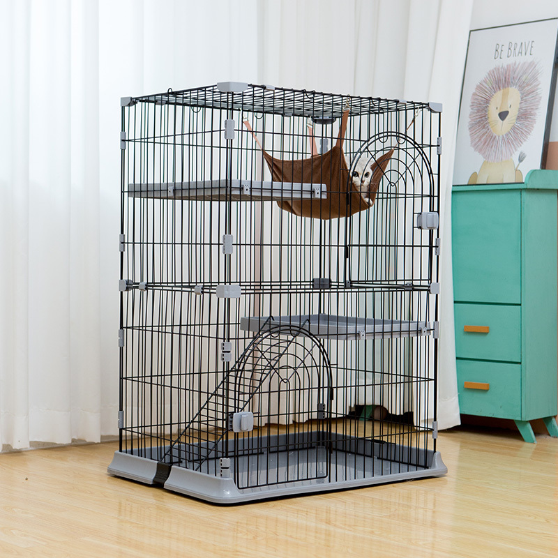 Secure New Design Multiple Colors Big Space Cat Villa House Pet Shop Display Used Pet Cat Cages Stainless Steel Trap Cage