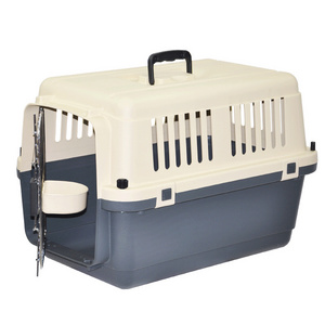 Airline Approved Portable Plastic Large Air Travel Kennel Pet Dog Cat Carrier Crate Cage