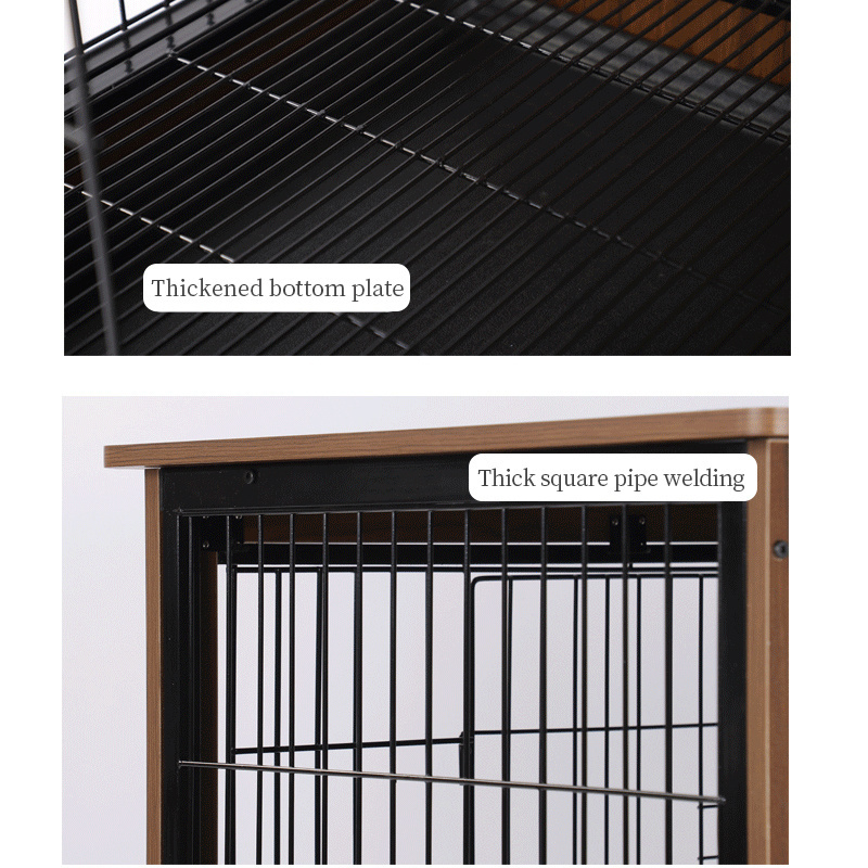 Custom High Quality Kennel Indoor Household Pet Cage Breathable Wooden Dog Cage Dog House Wood Dog Crate With Removable Bottom