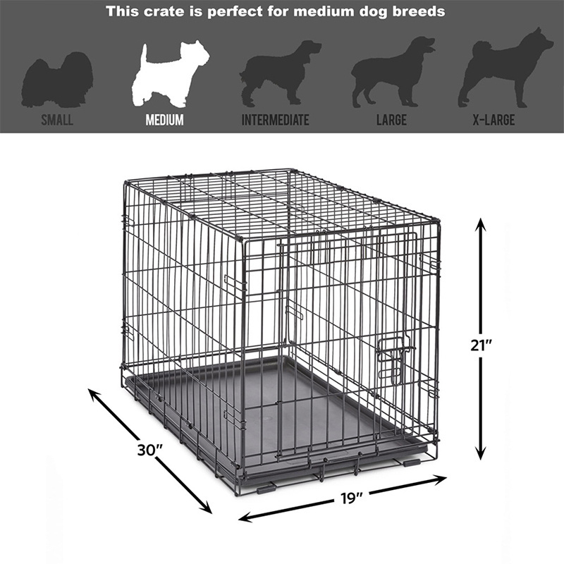 Wholesale Heavy Duty Small Animal Cage Indoor Portable Pet Playpen Double Stackable Furniture Metal Wire Dog Crate