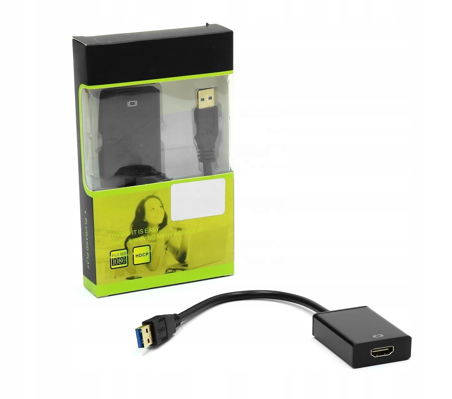 USB 3.0 to HDMI male to female converter adapter for laptop