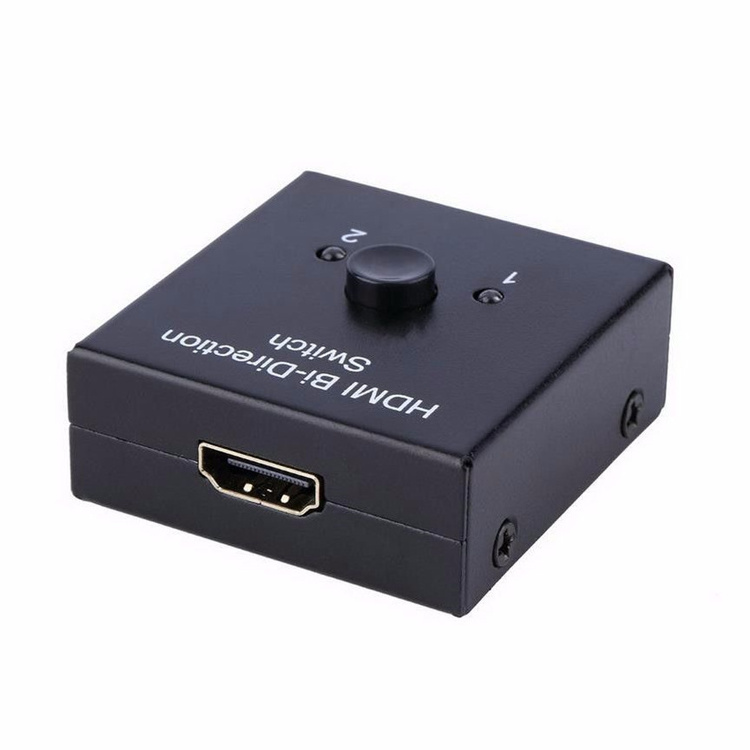 1080P HDMI Switch 2x1 HDMI Splitter 3D 1x2 HDMI-compatible Bi-direction Audio Switch Splitter Video Selector Adapter