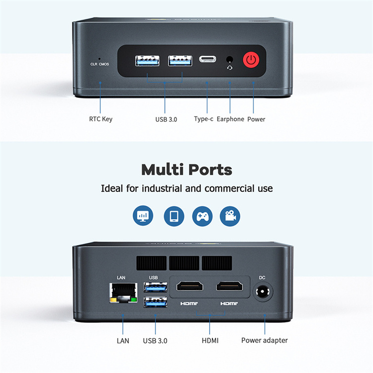 Beelink U59 Win dows 10 Mini PC Intel Jasper Lake N5095 Dual HDMI 4K Output Wifi BT Support HDD