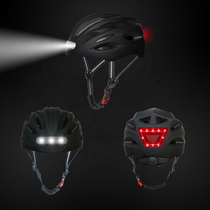 NEW Bicycle Helmet LED Light Rechargeable Intergrally-mold Cycling Helmet Safe Sport Mountain Road Bike Helmet For bike riding