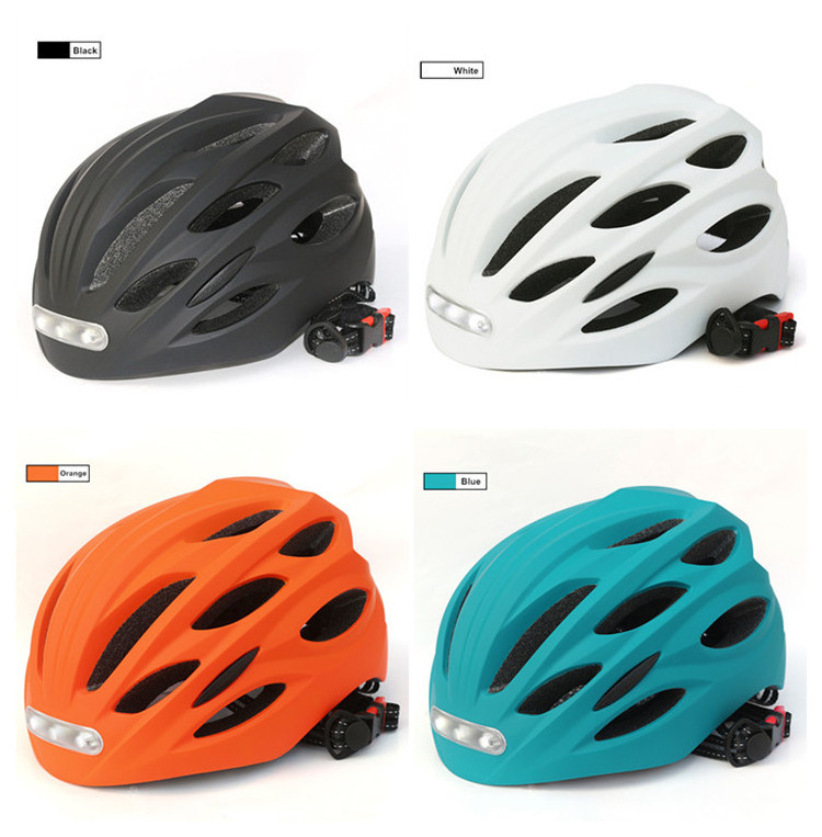 2023 Hot Sale High Quality Adjustable LED  bike Helmet Factory Customized PC EPS Light Sports Safety Bicycle Helmet  Light