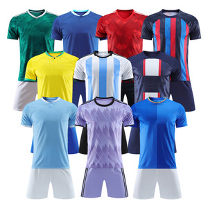 Wholesale Custom National Team Football Uniform Blank New Design Football Uniform Jersey Set High Quality Soccer Jersey