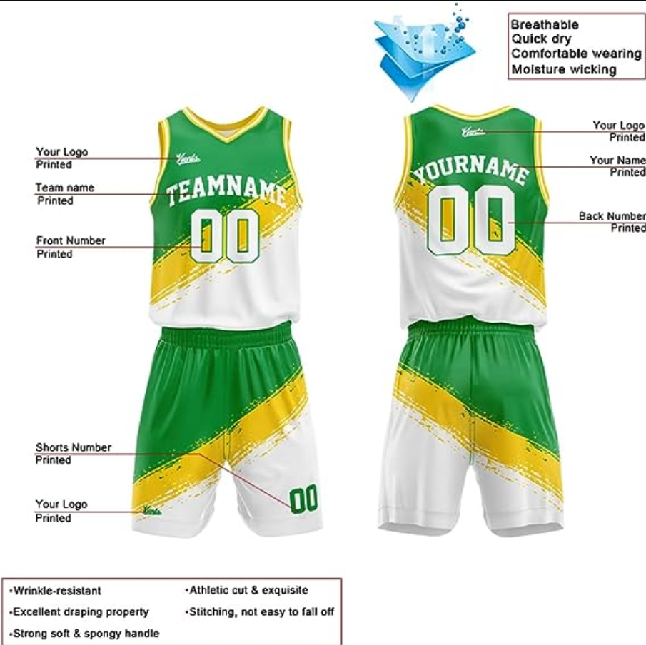 Basketball Jersey And Shorts Uniform Design Usa Basketball Uniform Basketball Uniform Yellow