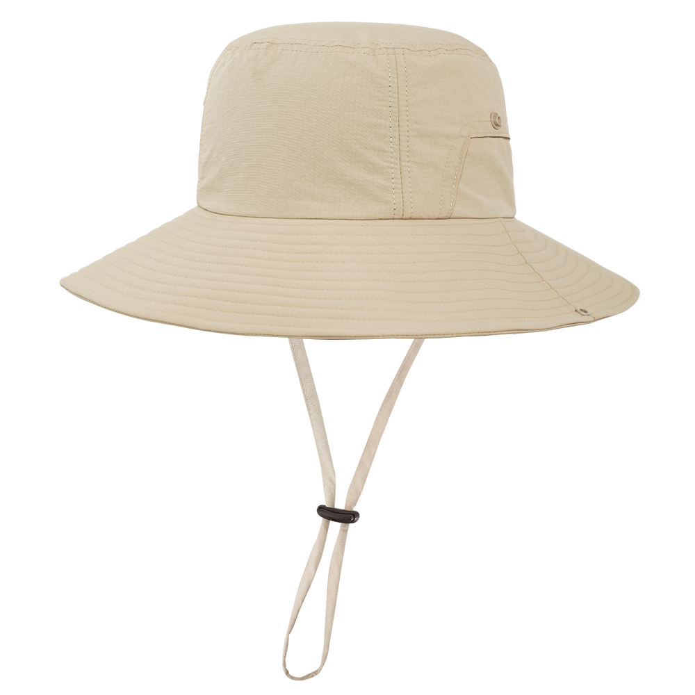 Custom Large Sizes Fishing Cap Plain Cowboy Western Wide Bucket Hat Cap Upf 50 Nylon Sun Hats For Women Summer With Rope