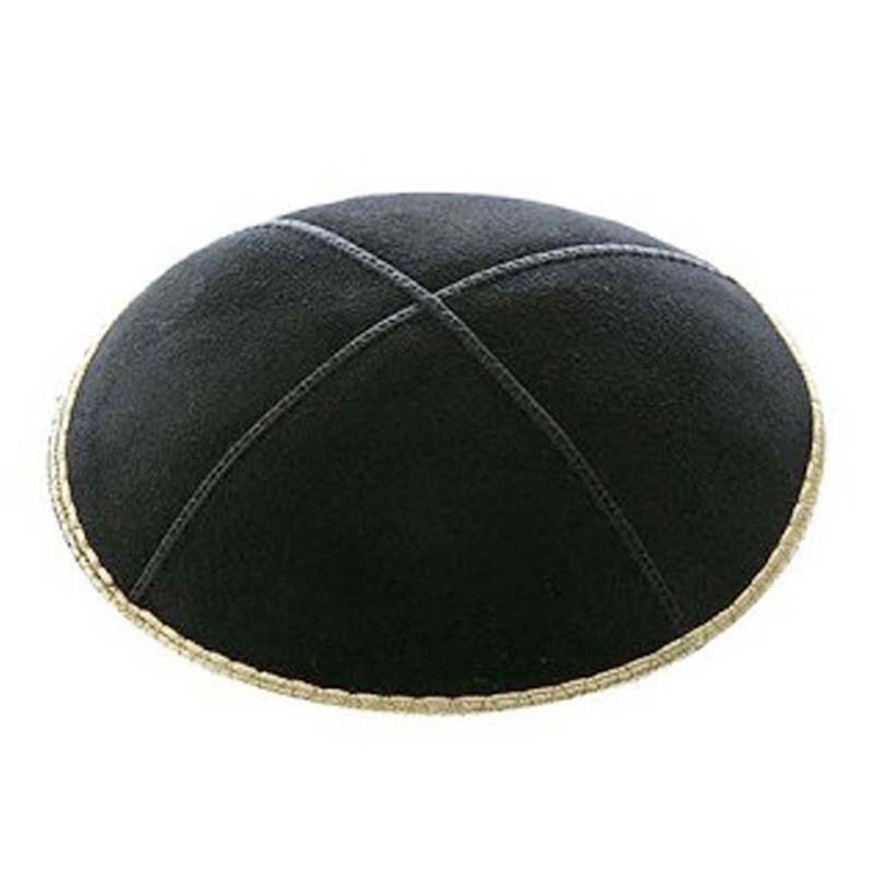 Factory custom jewish suede kippah , crochet kippah wholesale