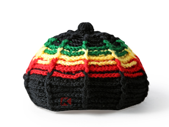 Custom crochet rasta pattern knitting hat with visor