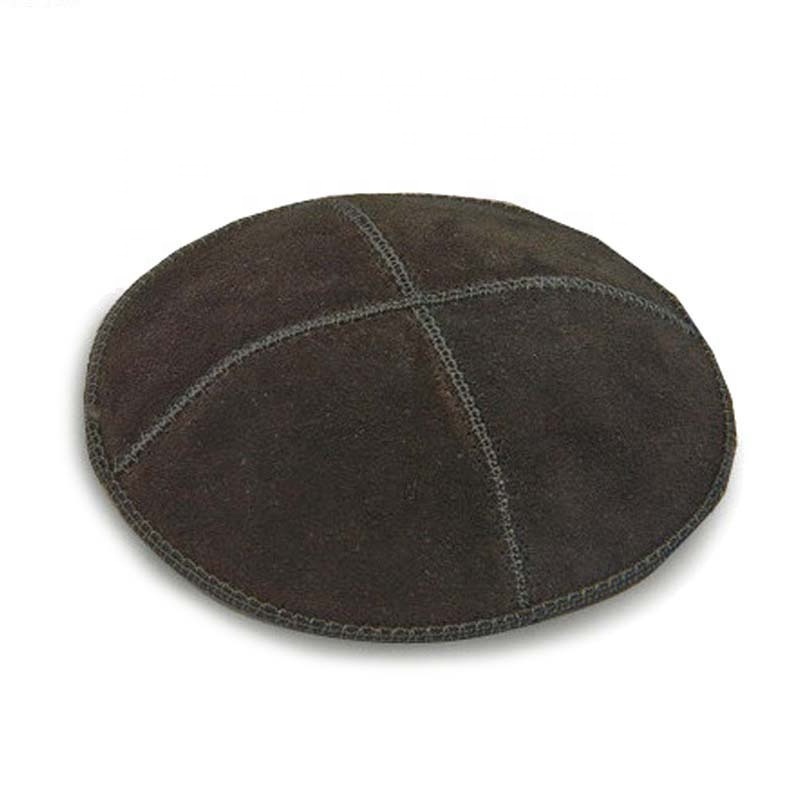 Factory custom jewish suede kippah , crochet kippah wholesale