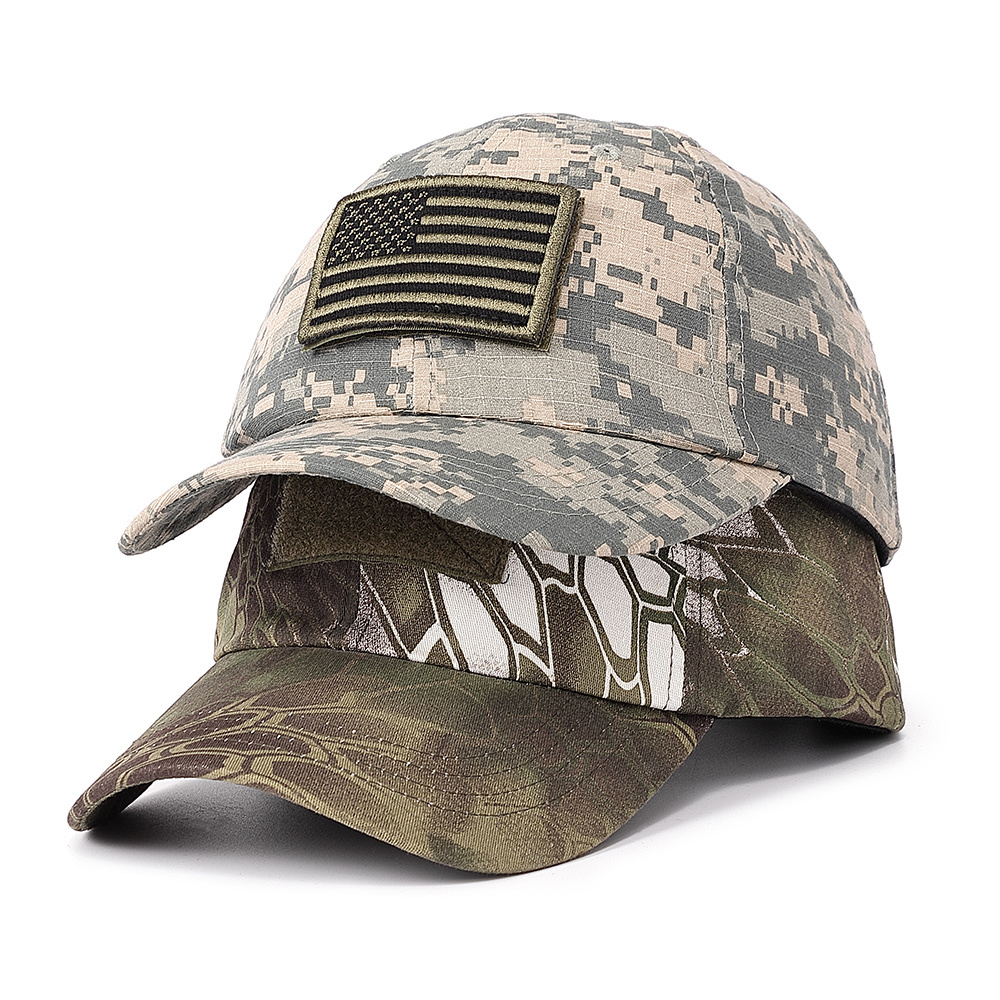 Kaavie Custom 6 panel Hat Vintage Tactical Camouflage Hat Hunting patch Sports Tactical Cap