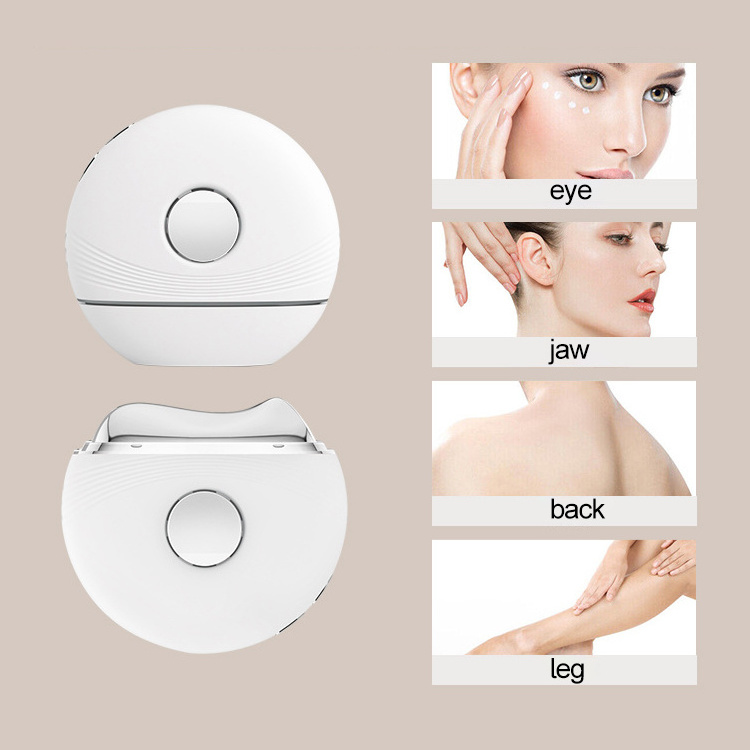 Microcurrent Anti-Aging Skincare Repair Facial Gua Sha Massager EMS Vibration Lift Cooling Facial Ice Roller For Eye Face Body