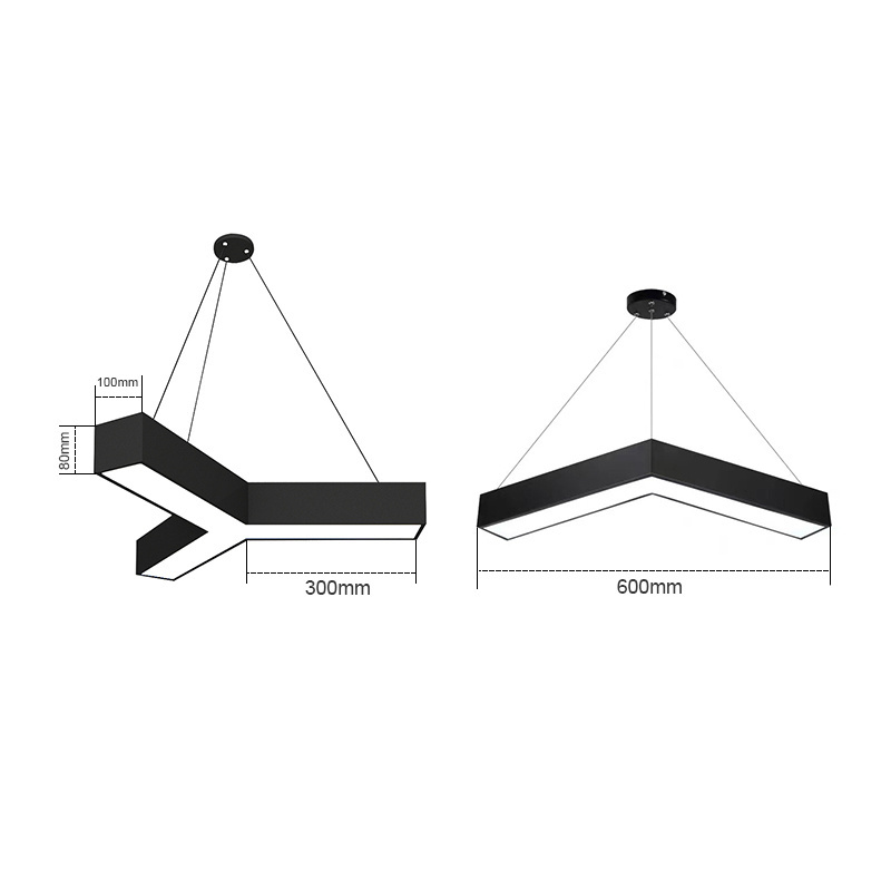 Supermarket Library Office School Lighting high quality aluminum office ceiling suspended led linear lamp