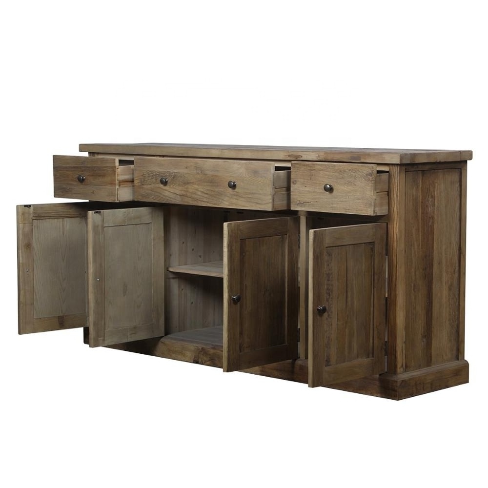 KVJ-KEC2 Antique reclaimed elm wood cabinet with doors