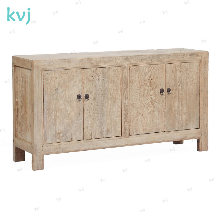 KVJ-7958 vintage distressed reclaimed wood buffet storage cabinet