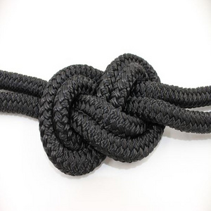 hollow double braided black polyester rope