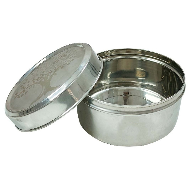 New Latest 2024 Stainless Steel Tiffin Food Not leaking Round 1 Tier Tiffin Lunch Box For Kids And Adults