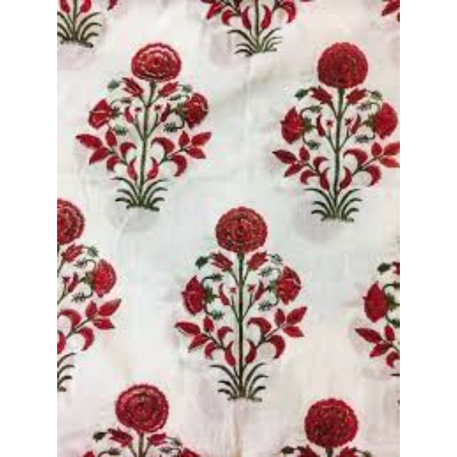 Indian soft cotton cotton block print fabric