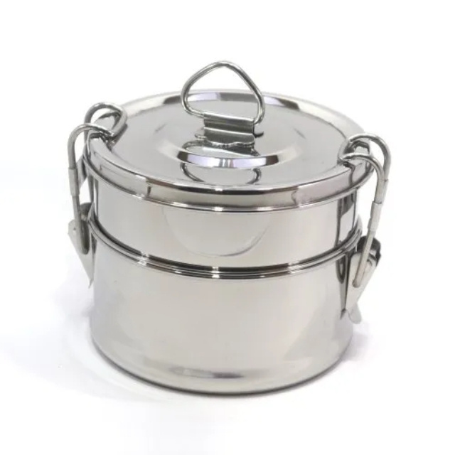 New Latest 2024 Adults Round bowls Free Leak-proof 2 Compartments stainless steel lunch box