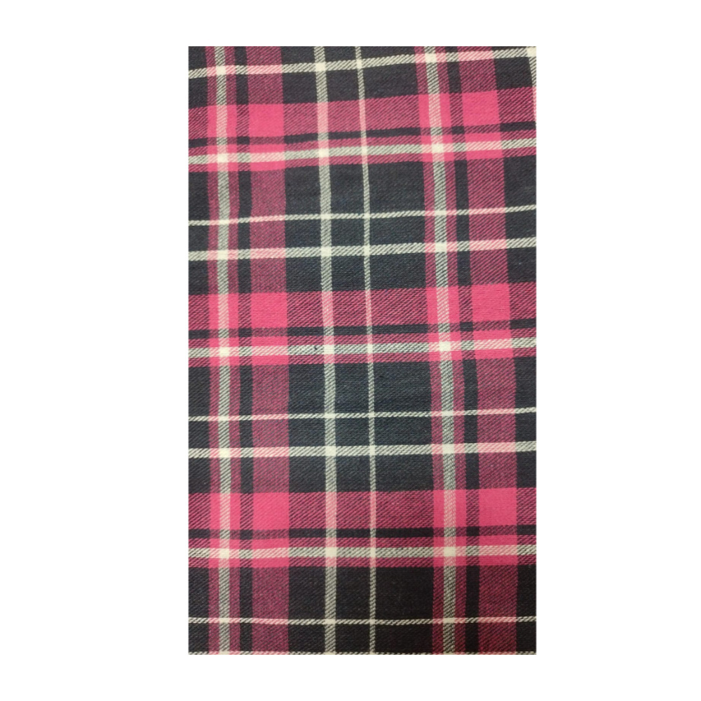 High Quality Factory Direct 160 gsm Custom Cotton Rayon Fabric Yarn Dyed Red Check Plaid Flannel Woven Fabrics For Clothing