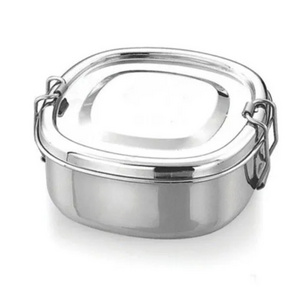 New Latest 2024 Stainless Steel Tiffin Food Storage Not leaking Round 1 Tier Tiffin Lunch Box For Kids And Adults