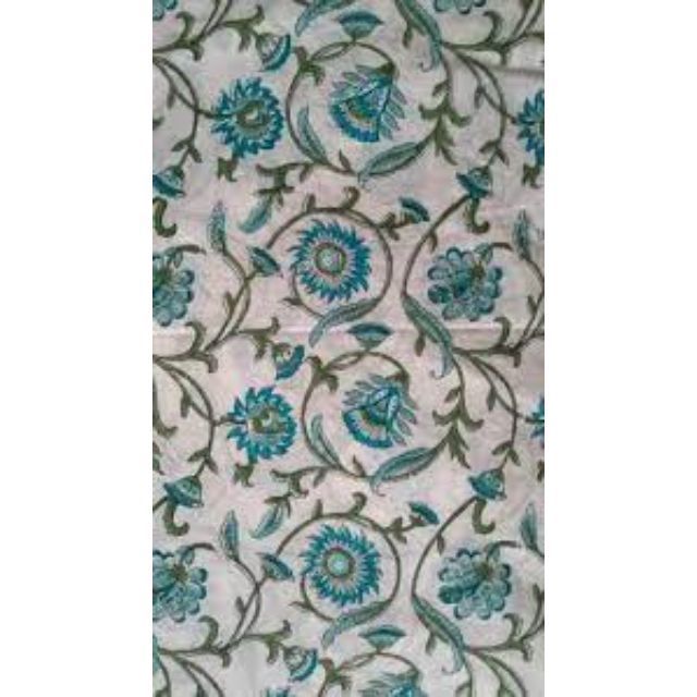 Indian soft cotton cotton block print fabric