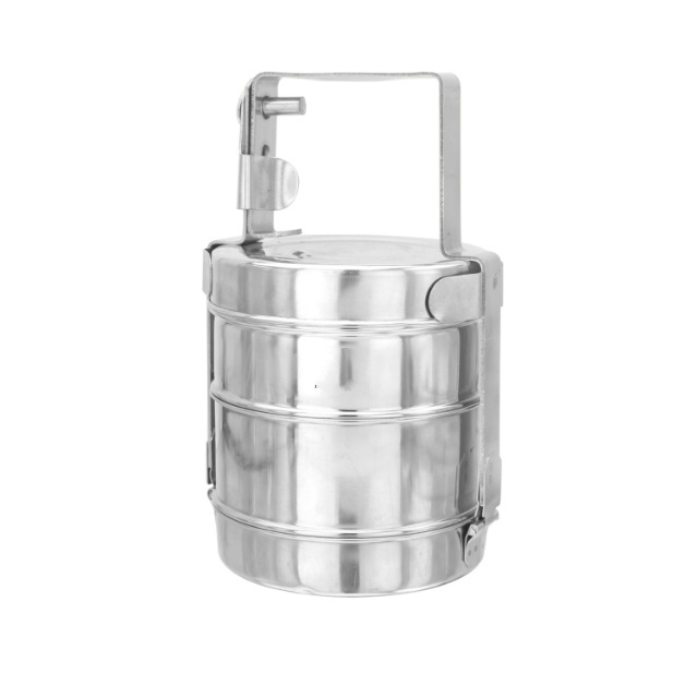 New Latest 2024 Adults Round bowls Free Leak-proof 2 Compartments stainless steel lunch box