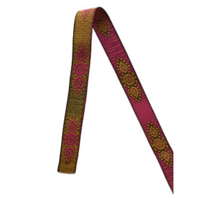 Best Selling Products Moq Colorful Ethnic Style Printed Jacquard Ribbon Clothing Accessories Nylon Polyester Ribbon