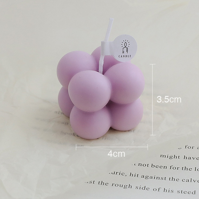 Custom Round Ball Magic Cube Scented Bubble Candles Mini Scented Soy Candle Decoration