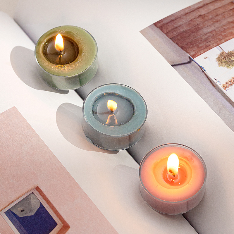 2023 4PCS/ SET Wholesale Colorful Soy Wax Mini Tealight Candles Scented Aroma Tealight Bougie Perfume