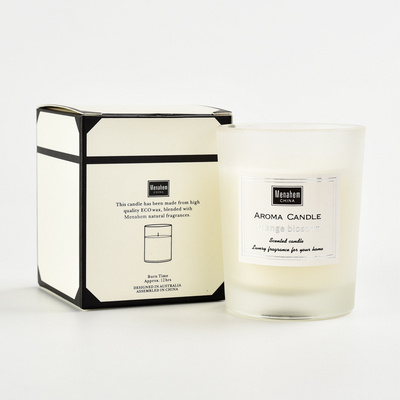 Custom Luxury Scented Candles Soy Wax Frosted Matte Glass Jar Eco-friendly Nordic Aromatherapy Candles With Gift Box