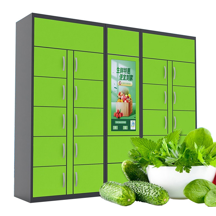 Smart fast food delivery locker mini vending locker machine 24-hours self service smart parcel food refrigerated Lockers