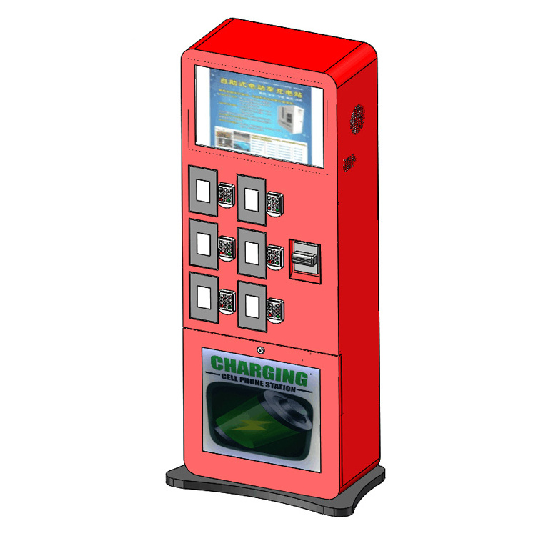 Cash payment pin code tablet cell phone mobile charging/vending station lockers Kiosk machine for fitness club gym sport stadium