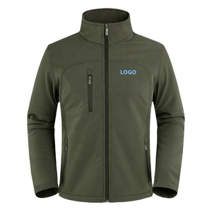 High Quality Custom Logo Waterproof Solid Color Outdoor Wear Windproof Warm Jackets Men Safari Jacket Softshell Thick Jackets