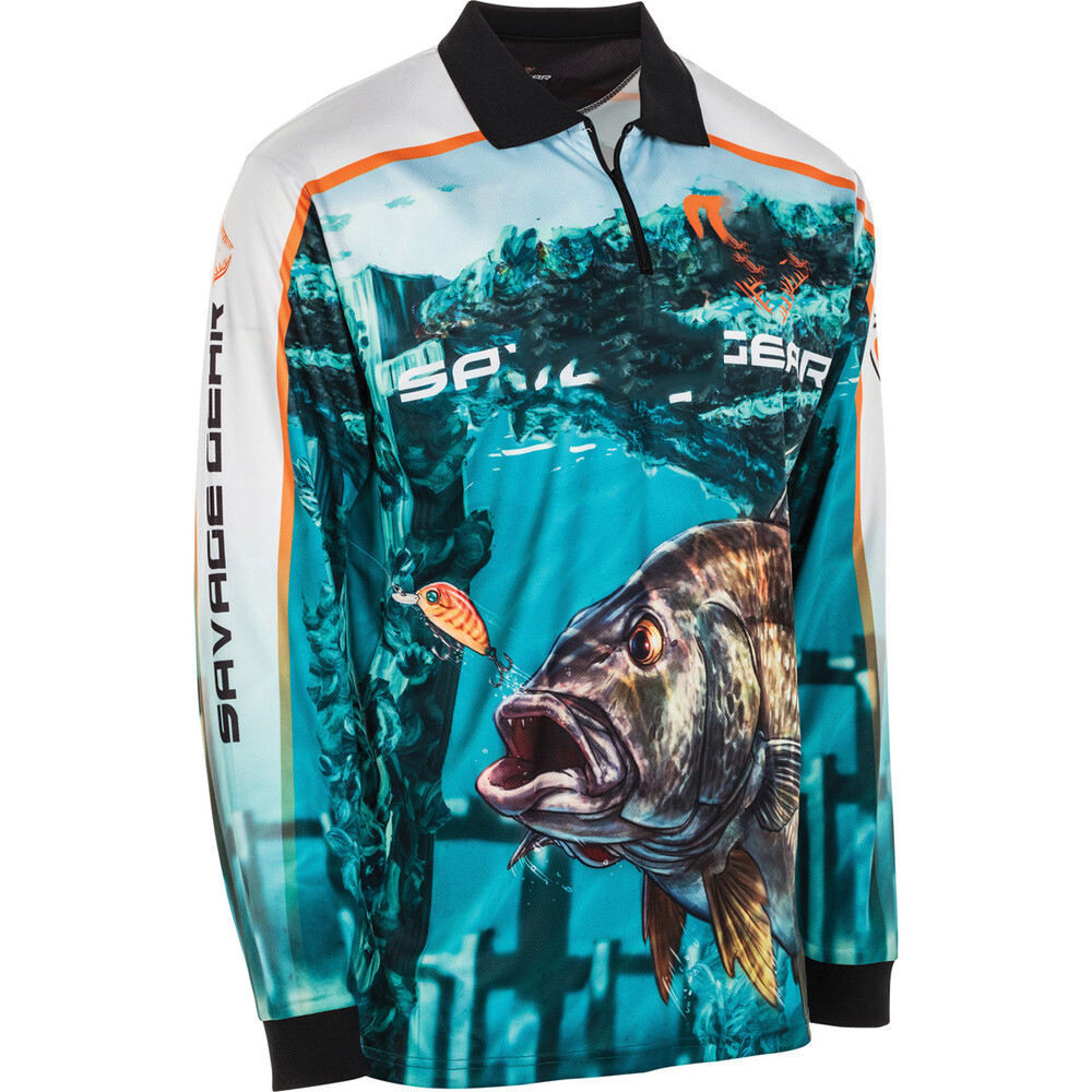 Custom Fishing polo Shirts Long Sleeve Sublimation Blank Anti-UV Upf 50 Quick Dry Breathable Mens Fishing Wear