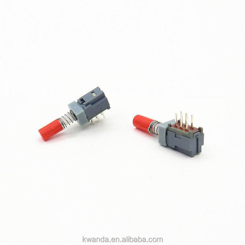 Push Button switch red black white sleeve 14.4*7.1 mm cover 6 pin self-locking small button switch