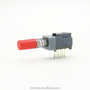 Push Button switch red black white sleeve 14.4*7.1 mm cover 6 pin self-locking small button switch