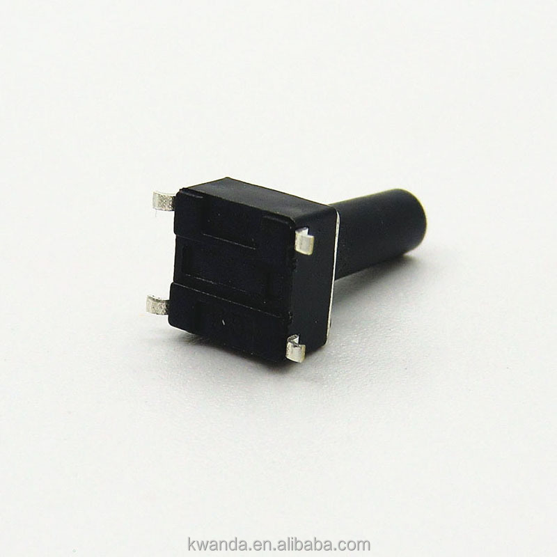 6*6*12.5mm smd Micro Tact Switch 4 pin  Mechanical life 1000000 cycles 9mm knob