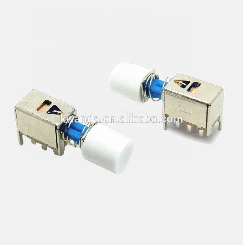 Mini 0.3A Mounting Hole Momentary Dpdt Mini Micro Mini Locking Push Button Switch