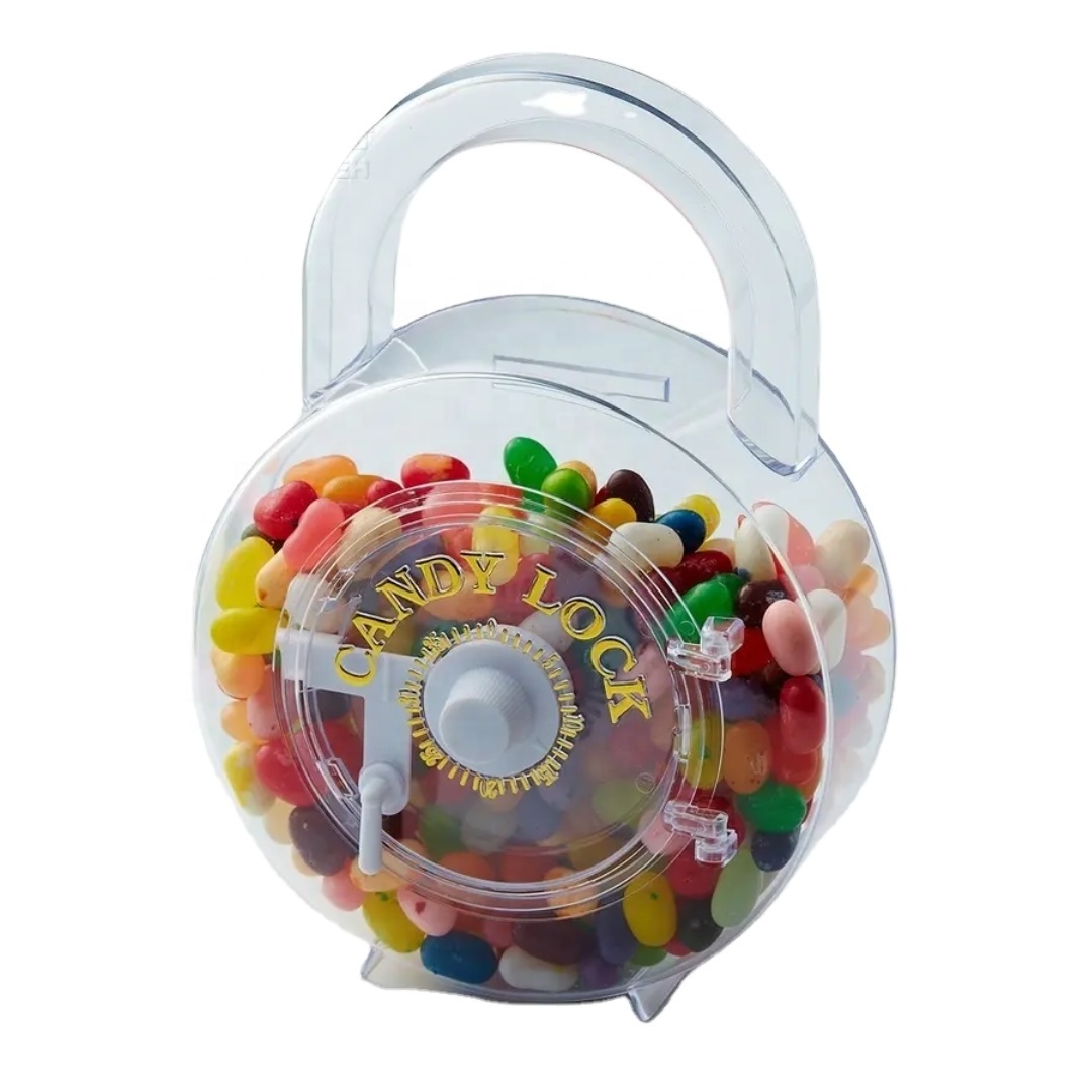 Kwang Hsieh New Lock Shape Clear Plastic Candy Box