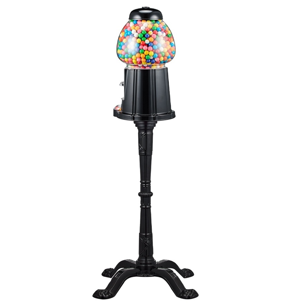 Kwang Hsieh 15 Inch Party Vintage Black Gumball Machine with Stand