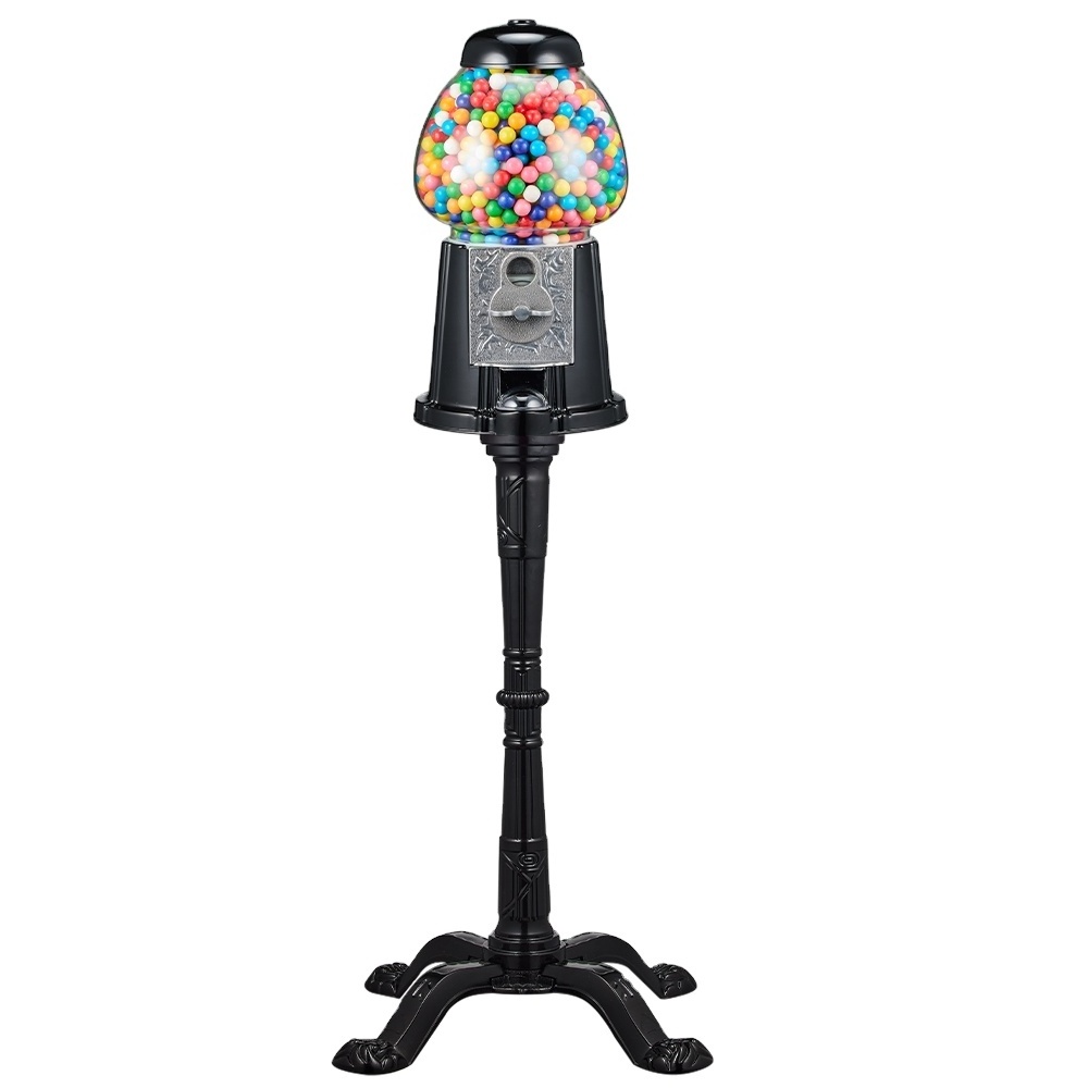 Kwang Hsieh 15 Inch Party Vintage Black Gumball Machine with Stand