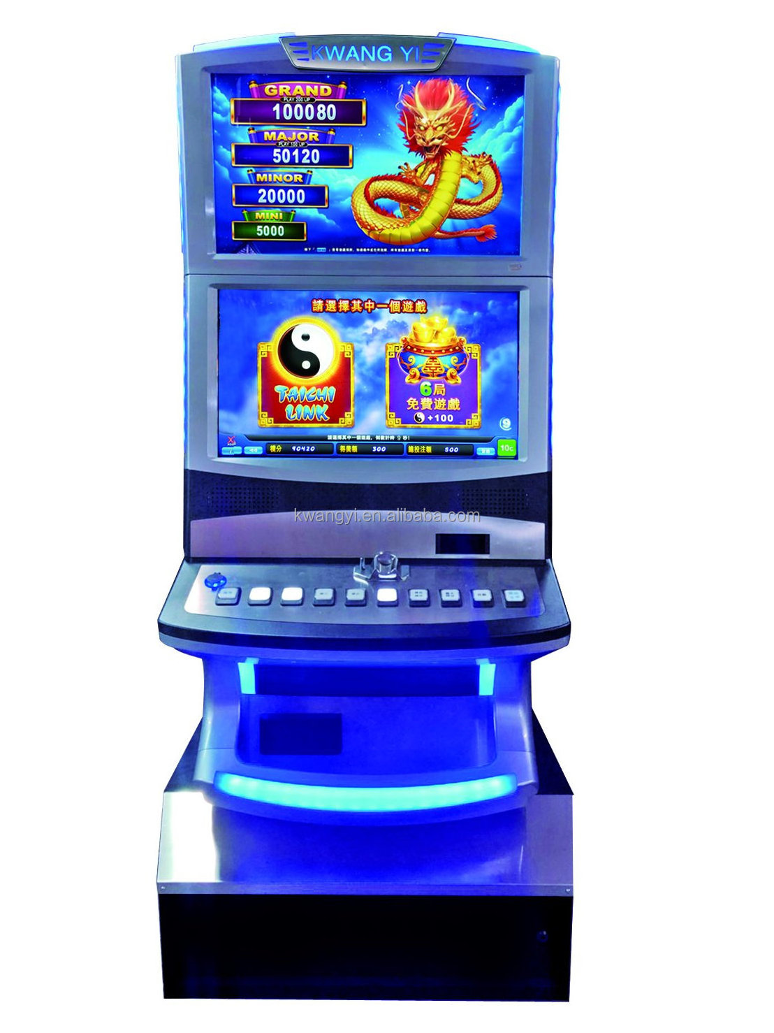 Kwang Yi LCD LED Machines With Double Screen Coin Pusher / KY LCD Maquina De Juego