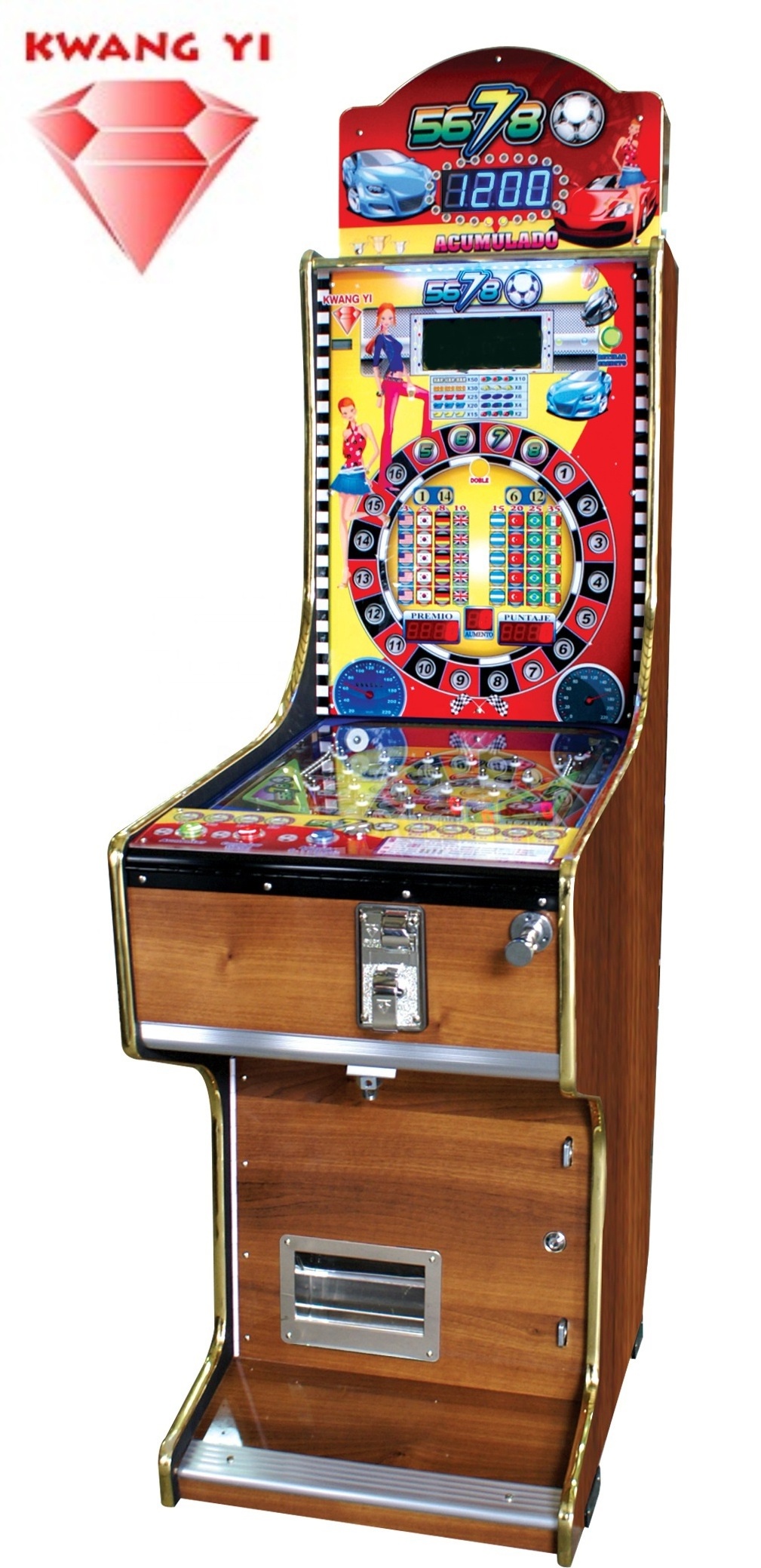 Kwang Yi 8 Balls Arcade Gaming Machine/ Coin Pusher Machine Stern Pinball Machine-A-1/ Maquina Tragamonedas 8 Bolas