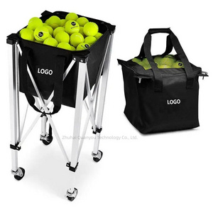 TY-1002G Tennis Ball Basket with Wheel Tennis Hopper Cart Holds 150 Balls Picking up Ball Collector Tennis