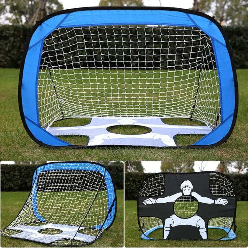 TY-1075B 2-In-1 Pop-Up Children's Portable Foldable Soccer Training Shooting Target Net Soccer Goal