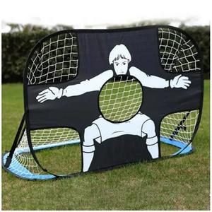 TY-1075B 2-In-1 Pop-Up Children's Portable Foldable Soccer Training Shooting Target Net Soccer Goal