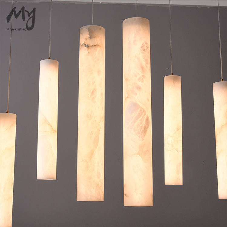 Alabaster long chandelier alabaster drop pendant for dining room kitchen room alabaster lighting