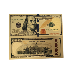 USA million dollar money gold design 1000000 dollar bills currency pure 24k gold foil banknote